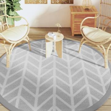 Trendy Outdoor Carpet Grey Ø200 cm - Durable & UV-Resistant