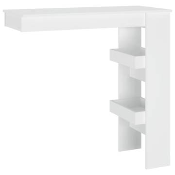 Modern White Wall Bar Table | Stylish & Durable Design