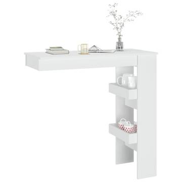 Modern White Wall Bar Table | Stylish & Durable Design