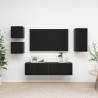 5 Piece TV Cabinet Set Black Engineered Wood Colour black Quantity in Package 5 Height 60 cm 