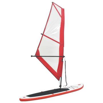 Inflatable SUP Board with Sail Set - Red & White