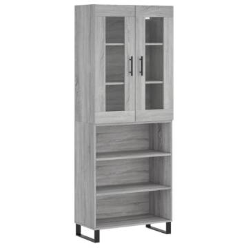 Stylish Highboard Grey Sonoma - Durable & Elegant Design