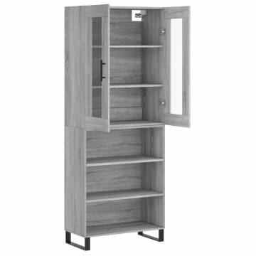 Stylish Highboard Grey Sonoma - Durable & Elegant Design