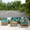 8 Piece Garden Sofa Set - Durable Pinewood & Modular Design