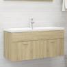 Sink Cabinet with Built-in Basin Sonoma Oak Engineered Wood Colour sonoma oak Size 100 x 38.5 x 46 cm Quantity in Package 1 Model without faucet 