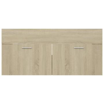 Sink Cabinet with Built-in Basin - Sonoma Oak - Stylish Storage