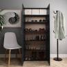 Shoe Cabinet Black 80x35.5x180 cm - Elegant Storage Solution