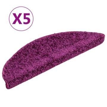 Violet Stair Mats - 5 pcs 56x17x3 cm | HipoMarket