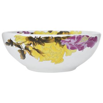 Multicolour Round Countertop Basin | Chic Ceramic Design