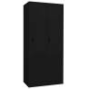 Elegant Black Steel Wardrobe - 80x50x180 cm | HipoMarket