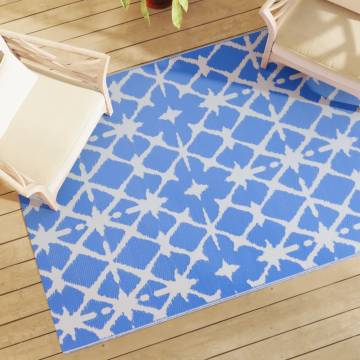 Trendy Outdoor Carpet Blue and White 140x200 cm PP