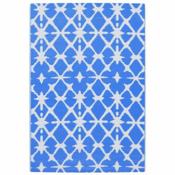 Trendy Outdoor Carpet Blue and White 140x200 cm PP