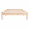 LED Bed Frame 90x200 cm in Solid Wood | Hipomarket UK