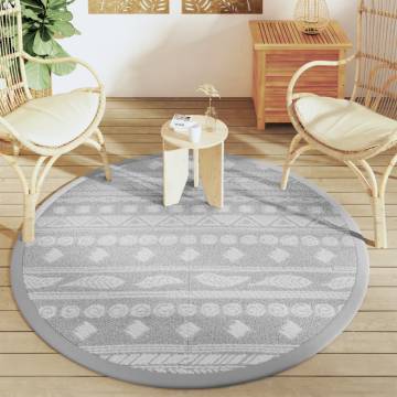 Trendy Outdoor Carpet Grey Ø160 cm PP - Hipomarket