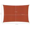 HDPE Sunshade Sail 160 g/m² Terracotta - 2x3.5 m | HipoMarket