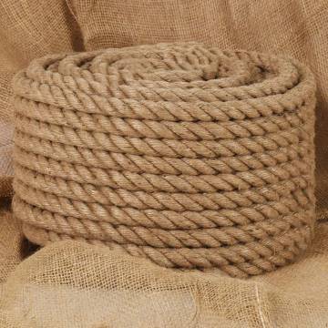 Jute Rope 25m Long 24mm Thick - Versatile & Natural