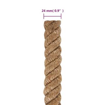 Jute Rope 25m Long 24mm Thick - Versatile & Natural