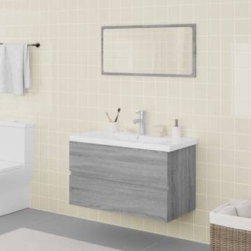 Stylish Grey Sonoma Bathroom Furniture Set | Hipomarket