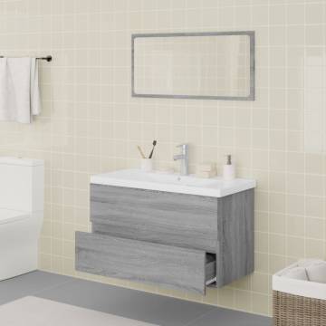 Stylish Grey Sonoma Bathroom Furniture Set | Hipomarket