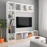 3 Piece Book/TV Cabinet Set White 180x30x180 cm Colour white Quantity in Package 3 