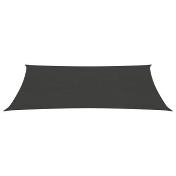 Sunshade Sail 160 g/m² Anthracite 3x6 m HDPE - HipoMarket UK