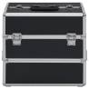 Make-up Case 37x24x35 cm Black Aluminium - Organize Your Beauty