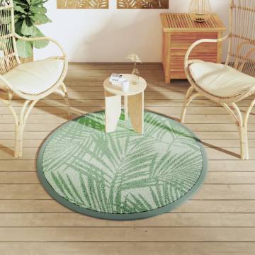 Outdoor Carpet Green Ø120 cm PP | Stylish & Durable Rug