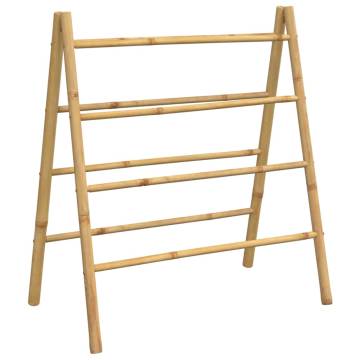 Stylish Double Towel Ladder in Bamboo – 4 Rungs & 90x50x100 cm