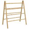 Stylish Double Towel Ladder in Bamboo – 4 Rungs & 90x50x100 cm