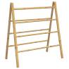 Stylish Double Towel Ladder in Bamboo – 4 Rungs & 90x50x100 cm