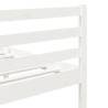 White Bed Frame 75x190 cm Small Single Solid Wood | HipoMarket