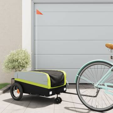 Sturdy Bike Trailer - Black & Green, 30 kg Capacity