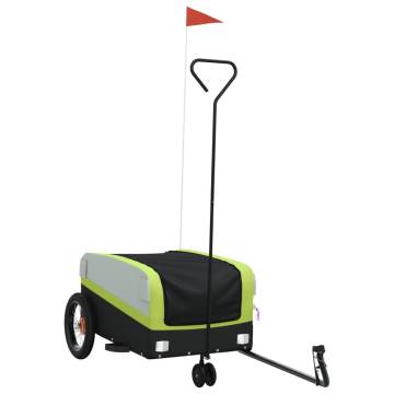 Sturdy Bike Trailer - Black & Green, 30 kg Capacity