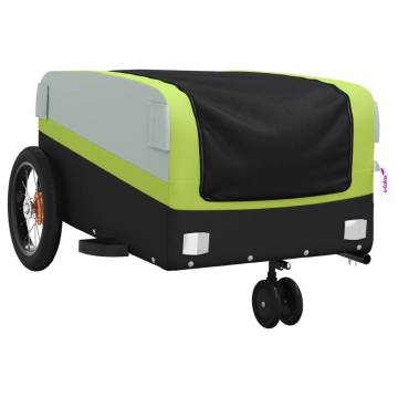 Sturdy Bike Trailer - Black & Green, 30 kg Capacity