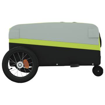 Sturdy Bike Trailer - Black & Green, 30 kg Capacity