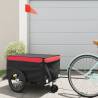 Bike Trailer Black and Red 45 kg Iron Colour red Size 62.5 x 124 x 52 cm 