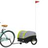 Bike Trailer Black & Green - 30 kg Capacity | HipoMarket