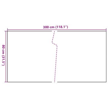 Balcony Screen White 300x80 cm Poly Rattan - Privacy & Style