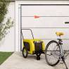 Pet Bike Trailer Yellow and Black Oxford Fabric and Iron Colour yellow and black Size 125 x 63 x 66 cm 