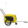 Durable Pet Bike Trailer - Yellow & Black Oxford Fabric