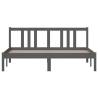 Grey Solid Wood Bed Frame 150x200 cm King Size | HipoMarket