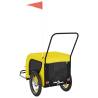 Durable Pet Bike Trailer - Yellow & Black Oxford Fabric