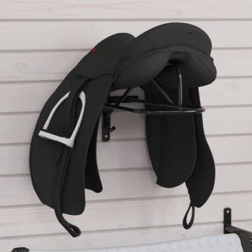 Wall Mounted Black Iron Saddle Rack | Organize Your Tack