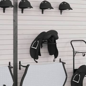 Wall Mounted Black Iron Saddle Rack | Organize Your Tack