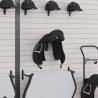 Foldable Saddle Rack Wall Mounted Black Iron - Space-Saving Design