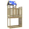 Wooden Play Tower with Rockwall | Durable Pine Structure