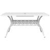 Elegant 5 Piece Garden Dining Set - White Cast Aluminium