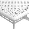 Elegant 5 Piece Garden Dining Set - White Cast Aluminium