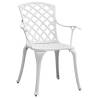 Elegant 5 Piece Garden Dining Set - White Cast Aluminium