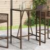 Outdoor Bar Table Brown 70x70x110 cm Poly Rattan Colour brown Size 70 x 70 x 110 cm Quantity in Package 1 